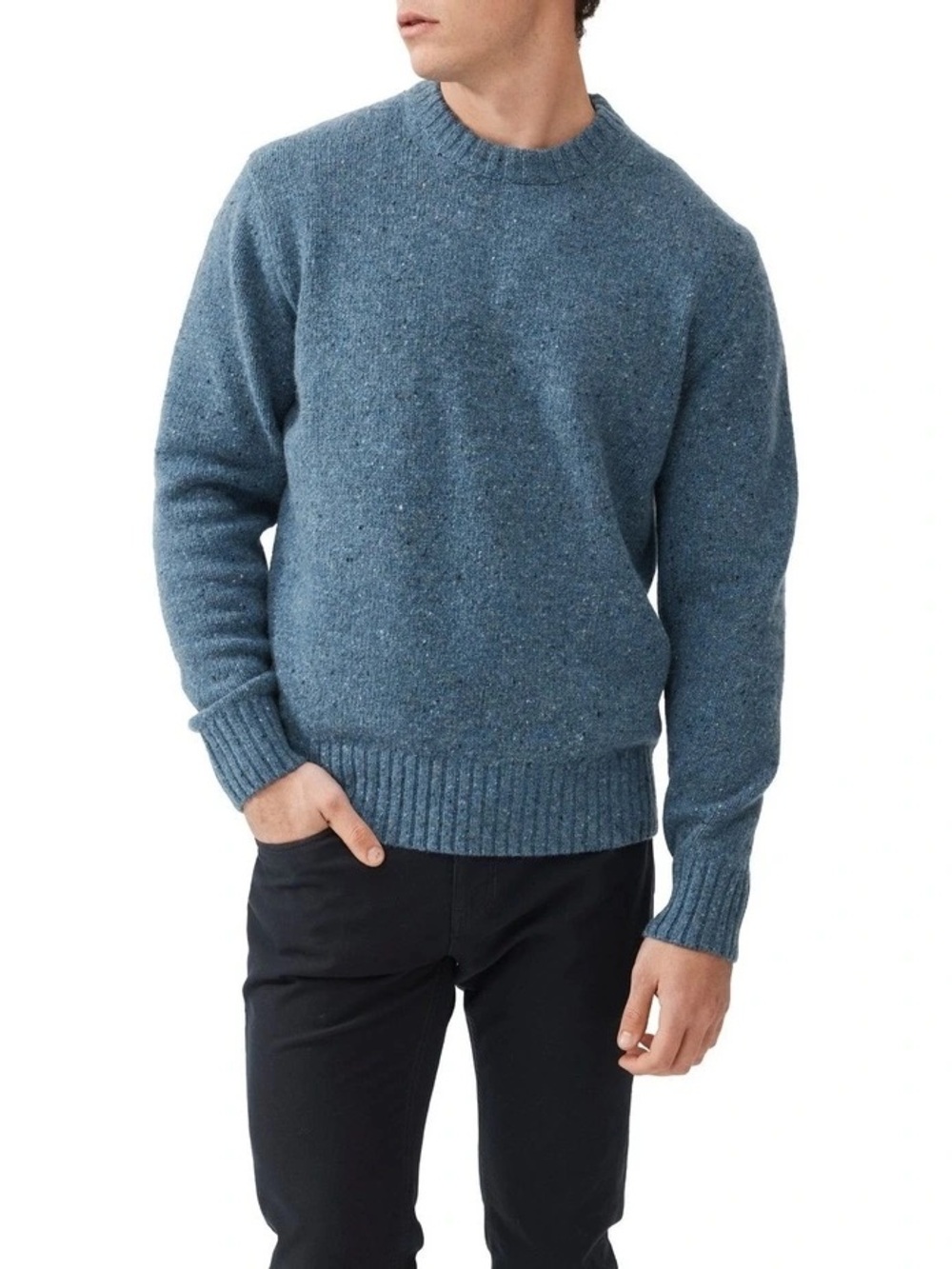 Rodd & Gunn Cox Road Knit Sweater in Regatta Blue Merino Wool Alpaca Crewneck